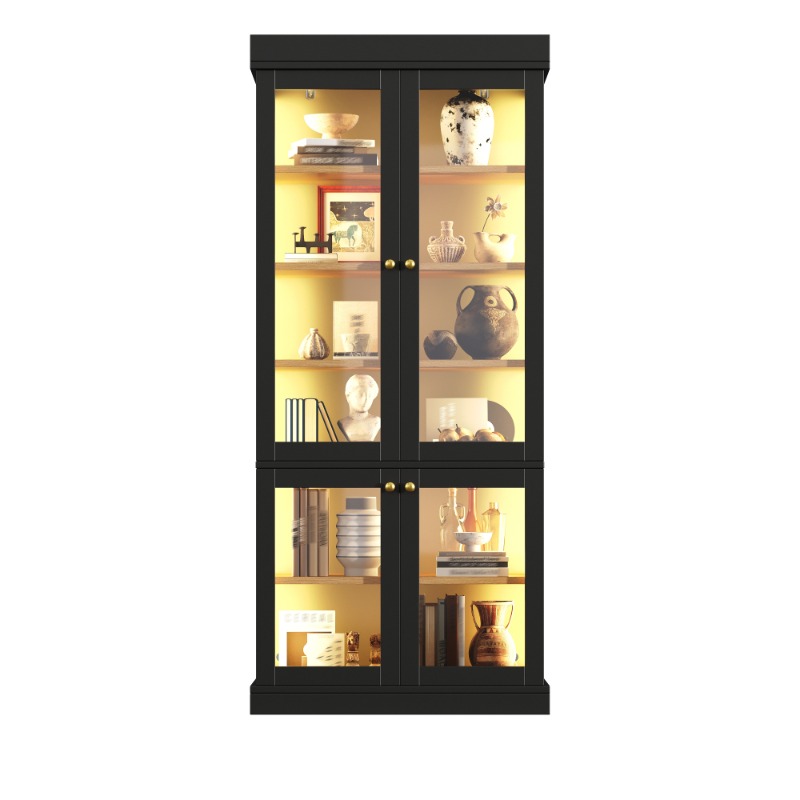Interior Design Lighting Layout - Armário Expositor de Vidro Moderno Independente