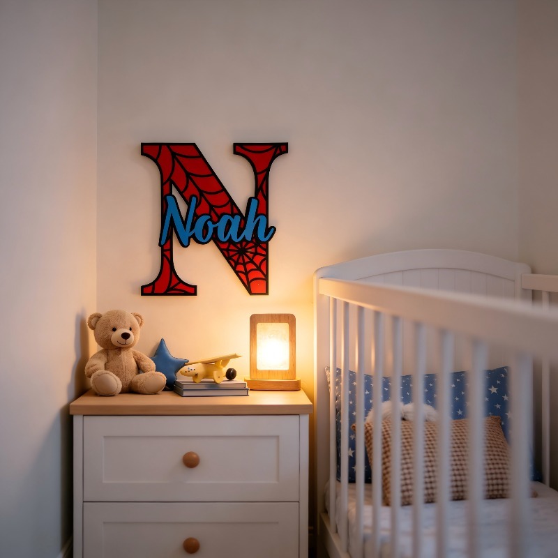 Interior Design Names - Placa de Madeira Personalizada com Nome