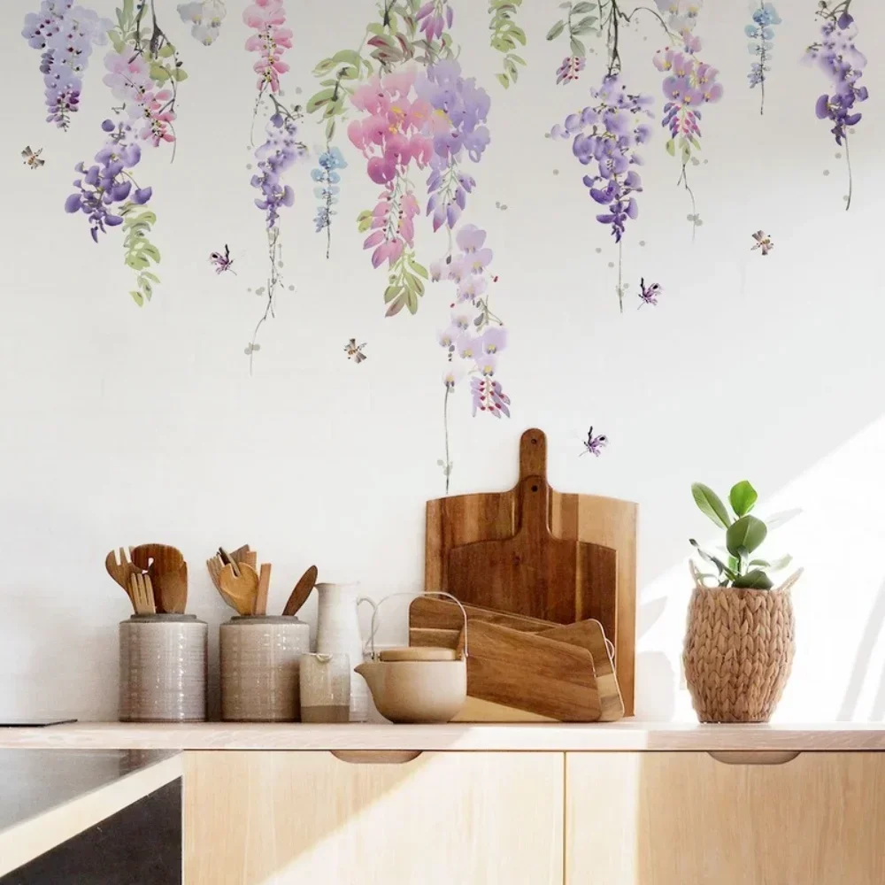 Interior Design Of House - Plantas de flores florais adesivos de