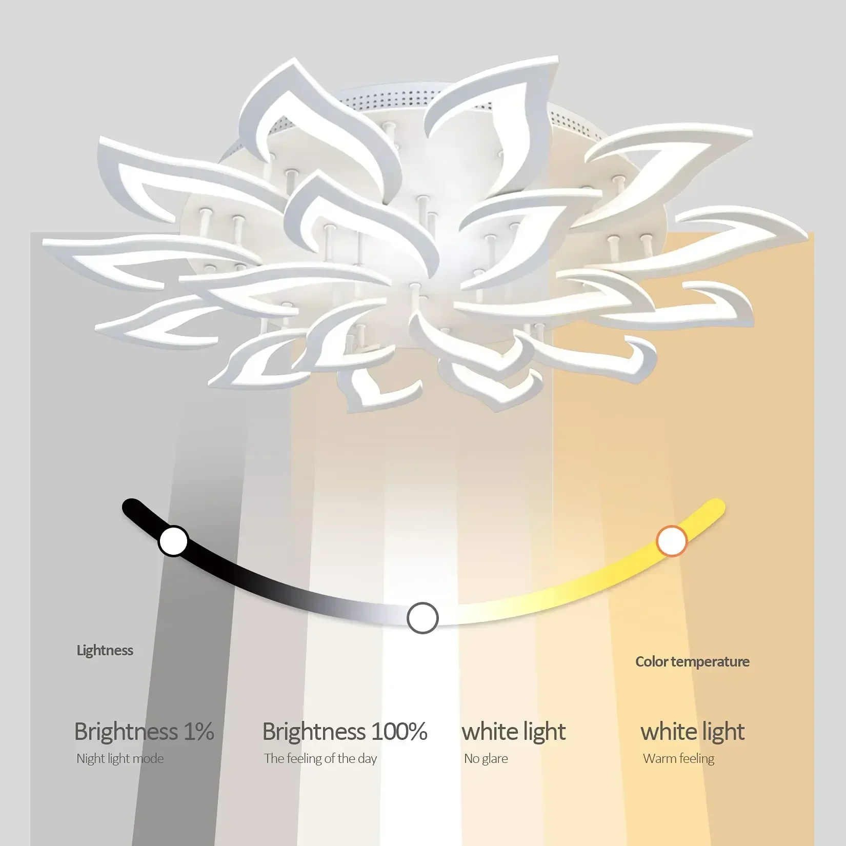 Lustre de pétala LED para sala - Interior Design Of House avaliação e preço