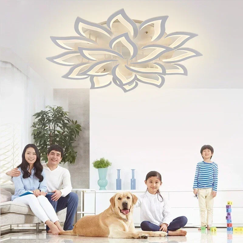 Lustre de pétala LED para sala - Interior Design Of House avaliação e preço