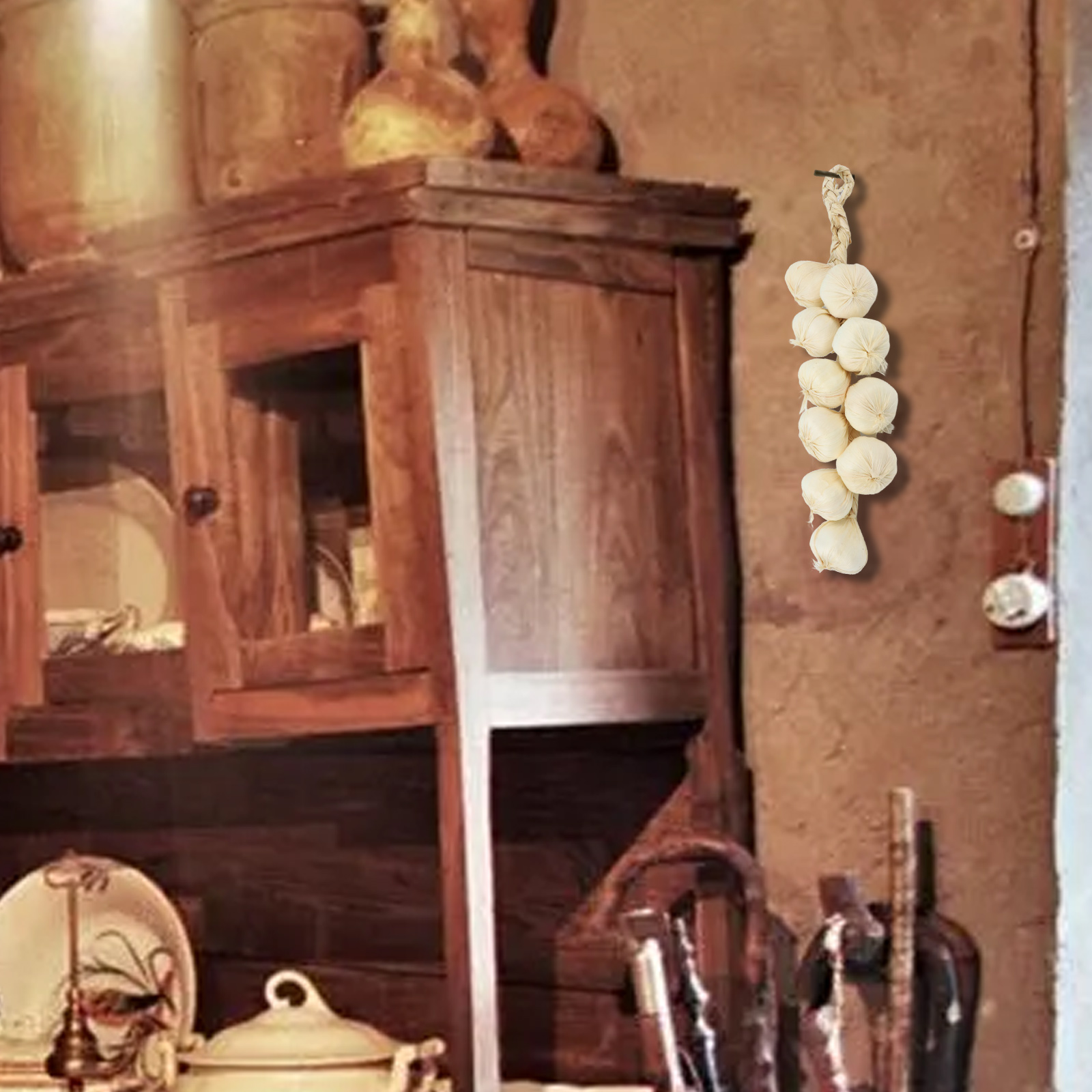 5 pçs corda de alho artificial - Interior Design Kitchen avaliação e preço